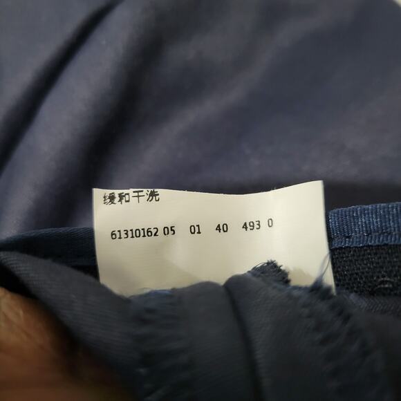 Max Mara Ankle Zip Pant Blue Navy Mid Rise All Seasons Trouser Dress Slim Size 2 - Picture 14 of 15